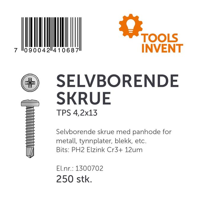 Hovedbilde MONTASJESKRUE - TPS - 4,2x13